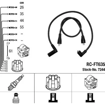 Zapalovací kabel Sada kabelů pro zapalování, 7244