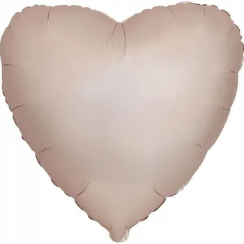 Balónek Fóliový Balónek Srdce Matné Zlaté Šampaňské 18" - 45 cm - Flexmetal /BALENÍ