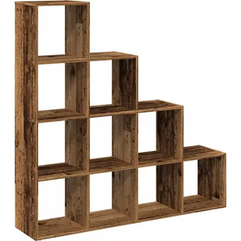 Knihovna Regál VidaXL 131,5 cm x 131,5 cm x 29 cm dřevo retro