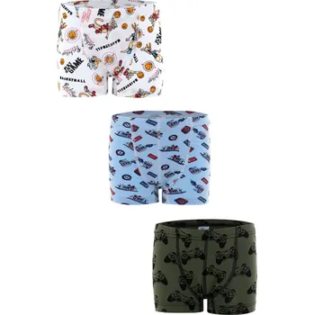 Chlapecké spodní prádlo Chlapecké boxerky Leptir 656/1 3 pack 110/116 Modrá