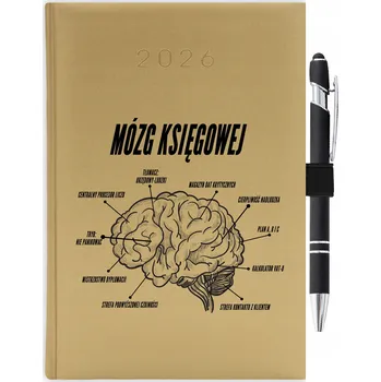 Kalendář Knižní kalendář 2026 A5 FunnyCase zlatý