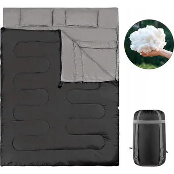 Spacák TURISTICKÝ SPACÁK PRO DVA JAKO DEKA S POLŠTÁŘI ZIMNÍ OD -5 °C