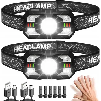 Bezpečnostní kamera HYTED Čelovka LED 2000 lumenů voděodolná pro běhání v kempu