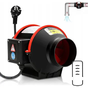 Domácí ventilátor KANÁLOVÝ VENTILÁTOR DVOURYCHLOSTNÍ S DÁLKOVÝM OVLÁDÁNÍM DO SKLEPA KUCHYNĚ DÍLNY