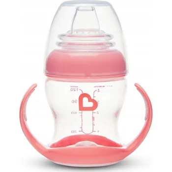 Munchkin Přechodový hrneček s měkkým pítkem transparentní/růžový 118 ml