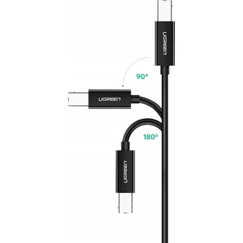 Datový kabel KABEL PRO TISKÁRNU SKENER FAX USB-C - USB-B 1M ČERNÝ