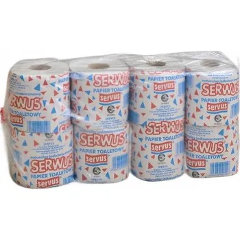 Toaletní papíry Suchý toaletní papír bez vůně Serwus 8 ks