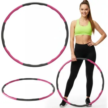 Hula hoop obruč nastavitelná 67-88 cm ACTIGET ACT0132 růžovo-šedá