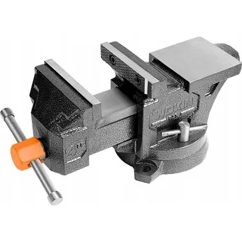 Svěrák Svěrák stolní zámečnický 100mm s kovadlinou otočný o 360st. silný WOKIN