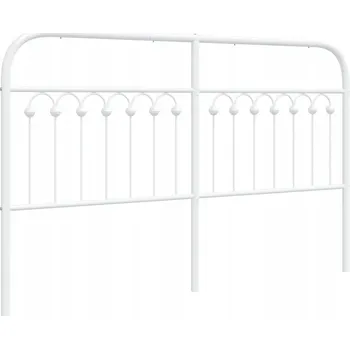 Kovové čelo postele bílé 150 cm
