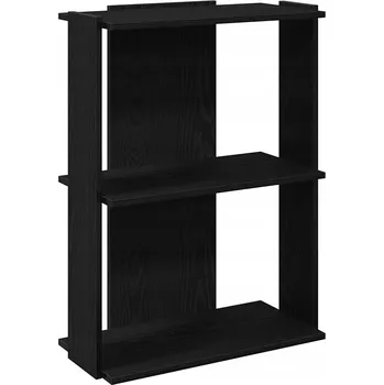 Knihovna Regál 3-patrový, černý, 60x30x80 cm