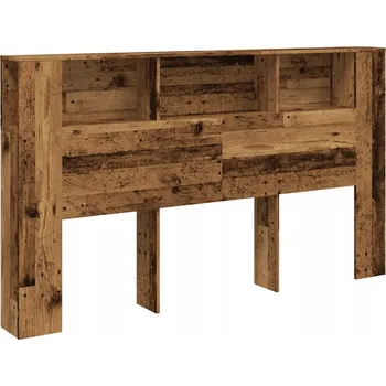 Čelo s policemi VidaXL staré dřevo 180x18,5x104,5 cm