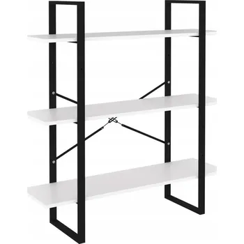 Knihovna Regál na knihy, bílý, 100 x 30 x 105 cm, materiál