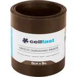Rovná zahradní hrana na okraj tráv 15 cm x 9 m Cellfast - hnědá