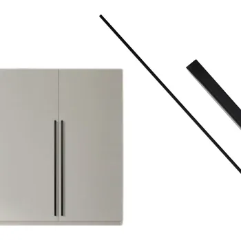 Nábytkové kování NÁBYTKOVÁ ÚCHYTKA ČERNÁ PRO NÁBYTEK SKŘÍNĚ 780/800 MM 80CM LOFT DLOUHÁ MIRTH AKS