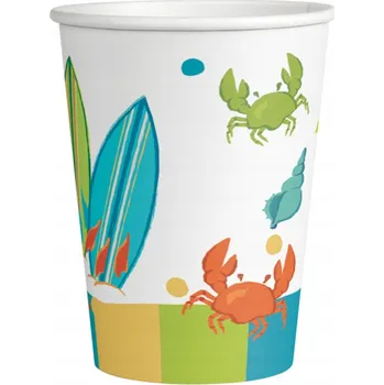 Party nádobí Kelímky Surf Party 250 ml 8 ks Havaj