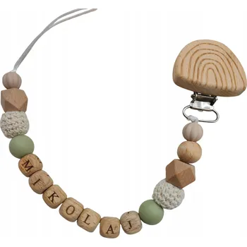 Šperk Klip na dudlík s gravírovaným jménem - personalizovaný