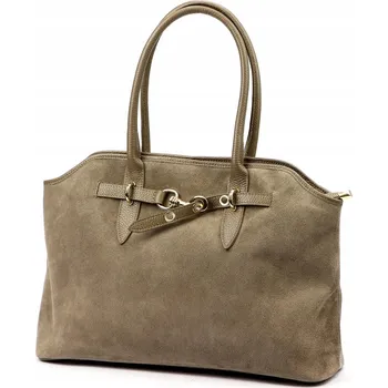 Vera Pelle kabelka z pravé kůže hnědá