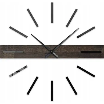 Hodiny Luxusní dubové nástěnné hodiny z masivu - KOPLOK Černé ručičky 80 cm