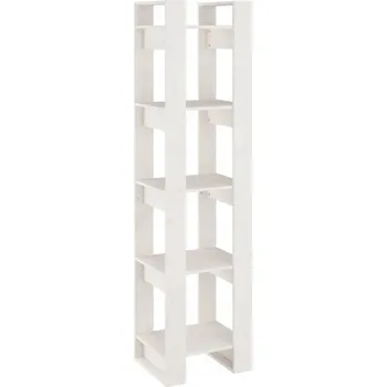 Knihovna Regál na knihy/přepážka, bílý, 41x35x160 cm, s