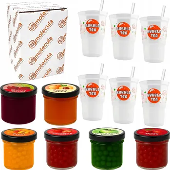 Bubble tea Molecula Grab&Go GRAB6002 sada na bubble tea 6x 700 ml jahoda/malina/broskev/zelené jablko/višeň
