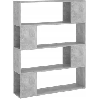 Knihovna Regál VidaXL 24 x 124 x 100 cm, světle šedý beton