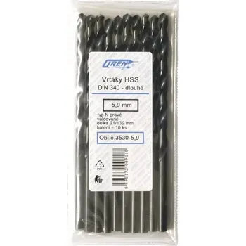 Vrták Vrták OREN DIN 340 HSS, válcovaný 2,5 mm