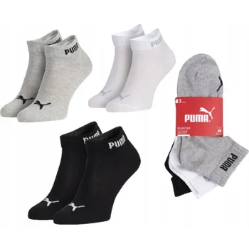 Pánské oblečení Ponožky Puma Quarter 3-balení bavlna 39-42