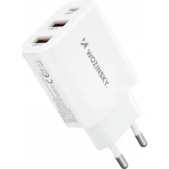 SÍŤOVÁ NABÍJEČKA 30W USB-C 2X USB-A BÍLÁ