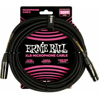 Struna pro kytaru a smyčcový nástroj Ernie Ball 6392 6,1 m Mikrofonní kabel