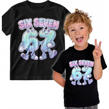 Chlapecké tričko Dětské tričko SIX SEVEN 67 pro kluky i holky s potiskem, velikost 128-134