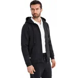 Rozepínací mikina tepláková hoodie streetwear černá Ombre OM-SSZP-0213 V3 S