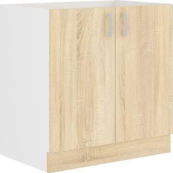 Kuchyňská linka Dolní skřínka SARA - 80 ZL 2F BB, Bílá / Dub Sonoma