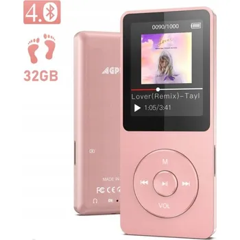 IP kamera MP3 přehrávač AGPtek A02T růžový, 32 GB