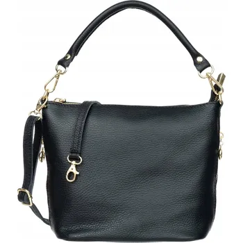 Kabelka Vezze kabelka z pravé lícové kůže černá