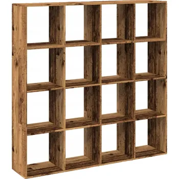 Knihovna Knihovna old wood 137,5 x 29 x 137,5 cm kompozitní dřevo