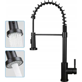 Vodovodní baterie KUCHYŇSKÁ BATERIE S OTOČNÝM RAMENEM 360° - VYTAHOVACÍ SPRCHA - SNADNÉ OVLÁDÁNÍ