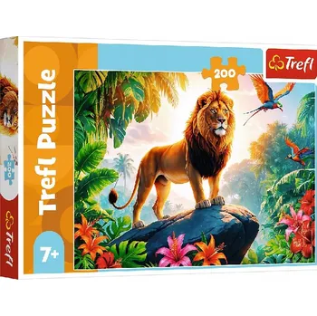 Puzzle PUZZLE 200 dílků LEV Král džungle 7+ TREFL