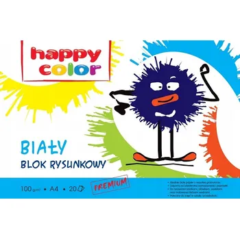 Kreslicí blok A4 bílý 20 listů 100g Happy Color
