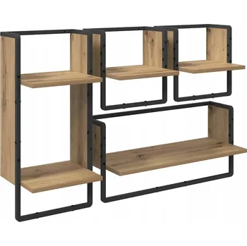 police Sada nástěnných polic 4 pcs Artisanový dub 65 x 25 x 30 cm