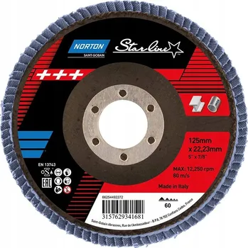 Brusný kotouč LAMELOVÝ BRUSNÝ KOTOUČ 125X22 P60 NORTON 66254492272