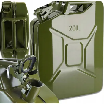 Kanystr Kovový kanystr ocelový 20L na palivo, naftu, benzín - silný plech