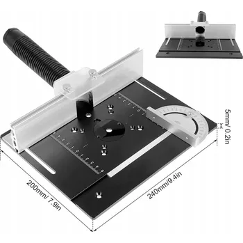 HLINÍKOVÁ DESKA STOLU PRO FRÉZKU S VODÍCÍ LIŠTOU, FRÉZOVACÍ DESKA