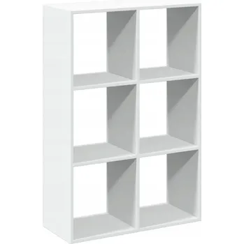Knihovna Regál s přihrádkami, bílý, 69,5x29x103,5 cm