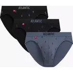 Pánské slipy Atlantic 3MP-210 Wl26 Cza/denj/cza M (38) černé/modré