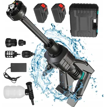 Vysokotlaký čistič MULTIFUNKČNÍ TRYSKA AKUMULÁTOROVÉ TLAKOVÉ MYČKY 55 BARŮ 2X AKU 21V 3AH