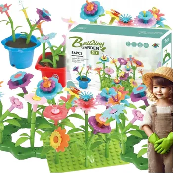 ostatní stavebnice STAVEBNICE KVĚTINY POSTAV SI ZAHRADU 3+ 86 dílů