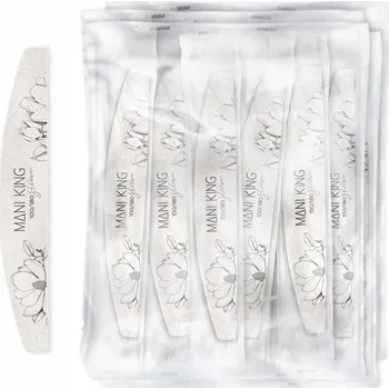 Pilník na nehty 100/180 Půlměsíc Slim ve fólii Flora Mani King 100 ks