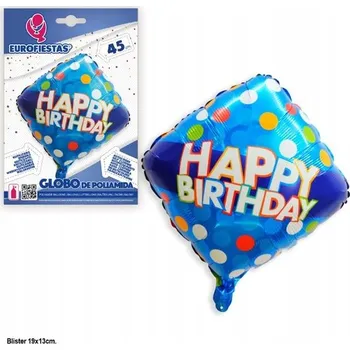 Balónek Ouda Party – čtvercový narozeninový balónek s puntíky