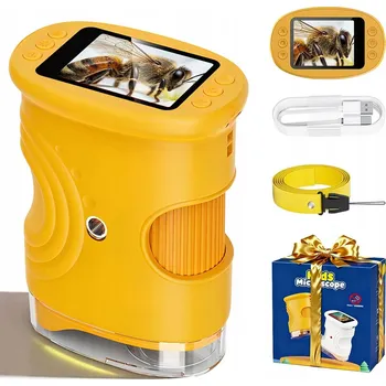 Mikroskop KAPESNÍ DIGITÁLNÍ MIKROSKOP PRO DĚTI S 8 LED A USB, ZVĚTŠENÍ 1000x